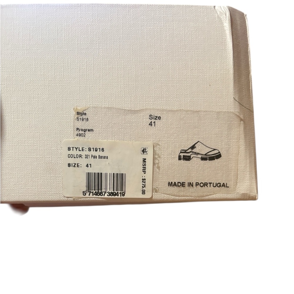 Ganni Unisex Platform Mule Clogs Pale Banana New with Dust Bag - Picture 11 of 11